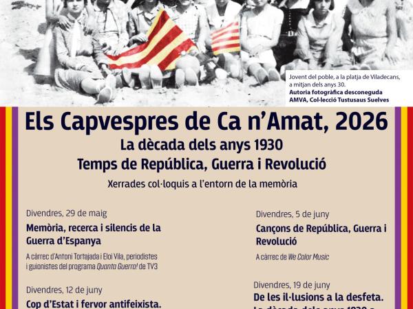 Els Capvespres de Ca n'Amat, 2026