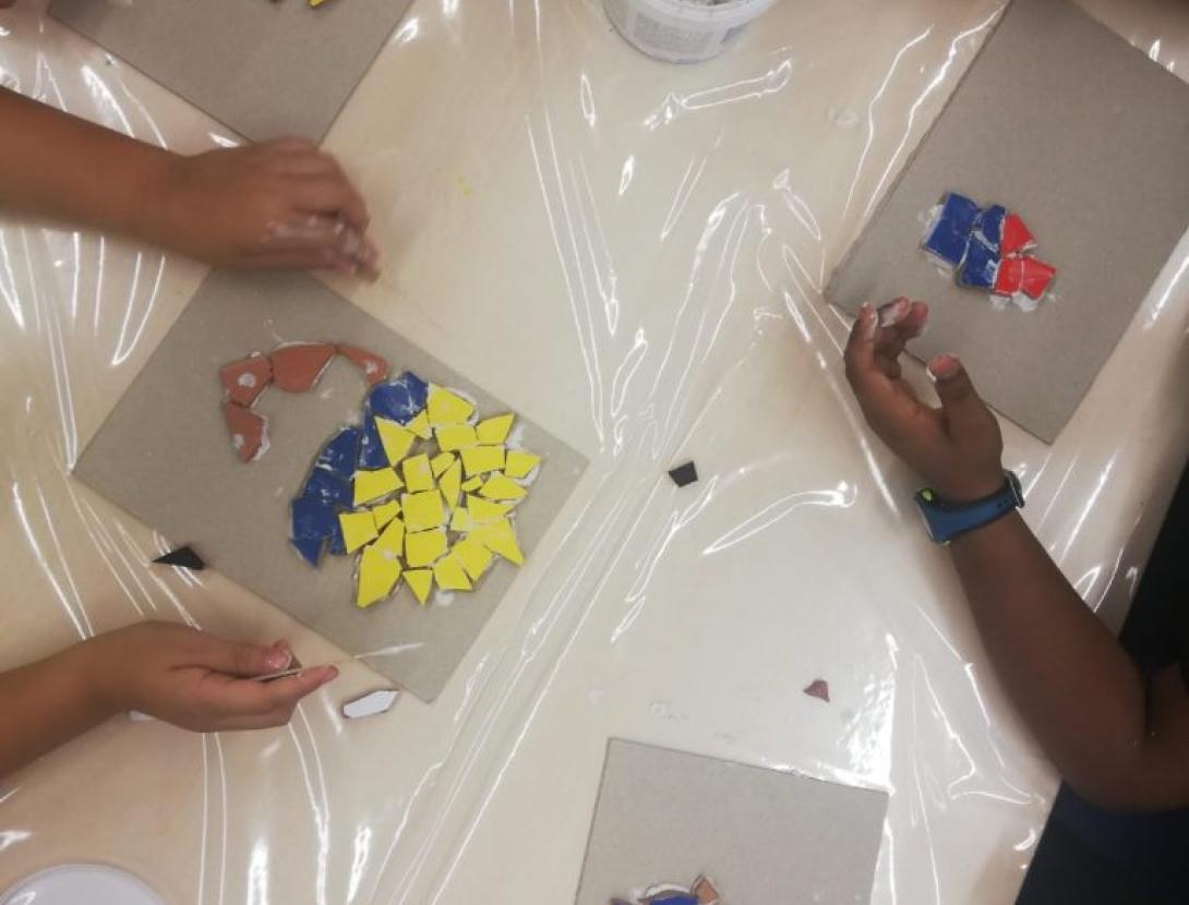 L' atelier de l'artista. El trencadís