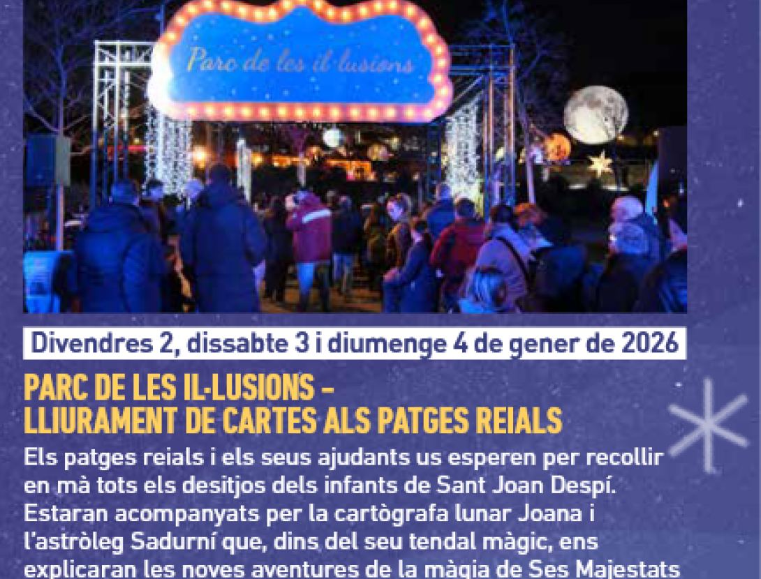 Parc de les Il·lusions i lliurament de cartes als Patges Reials