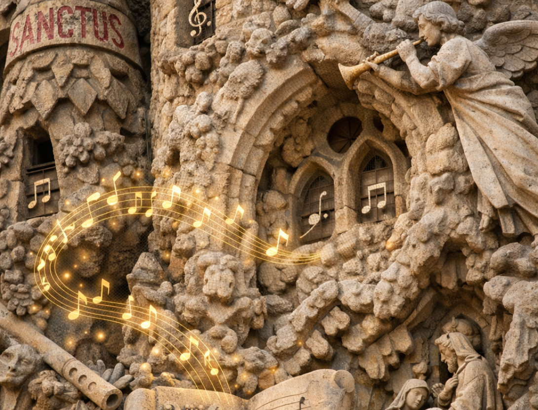 La sagrada família com a instrument sonor, taller familiar