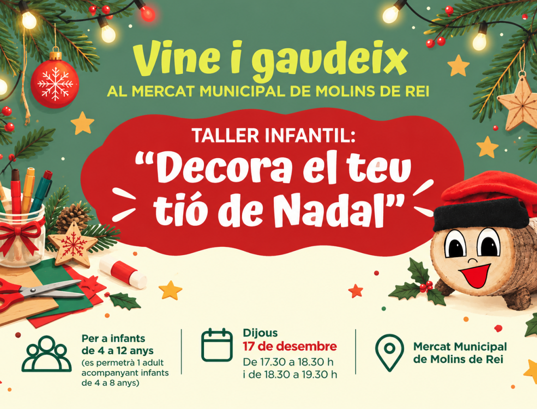 Mercadijous: Decora el teu tió de Nadal