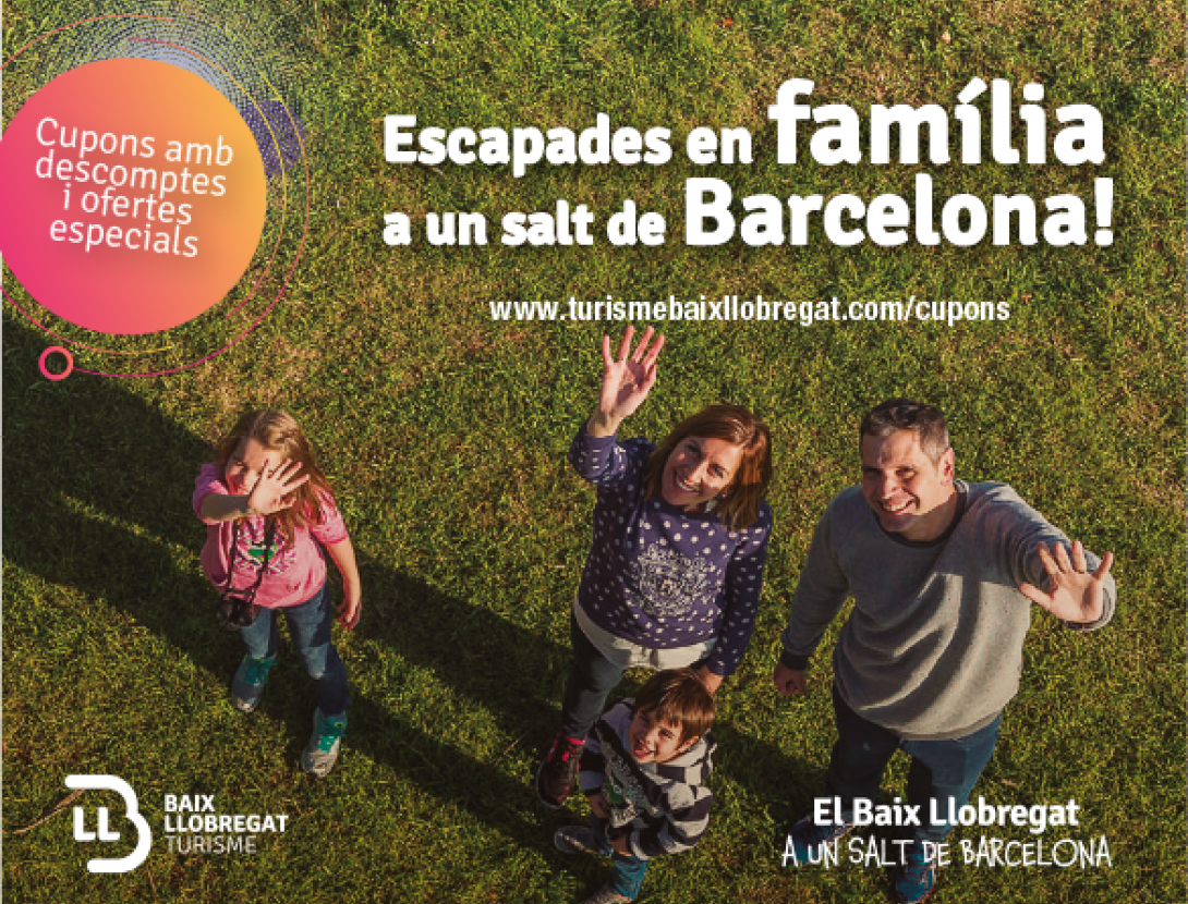 Gaudeix en família del Baix Llobregat amb descomptes especials aquest 2025 Tornen els cupons de descomptes per a descobrir i visitar el Baix Llobregat en família